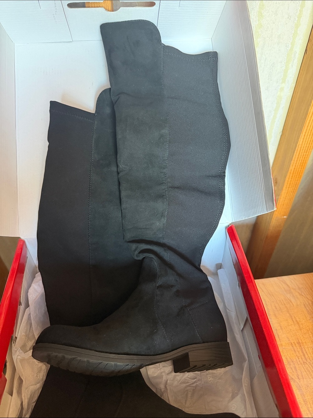 Black Women's Knee-High Flat Boots